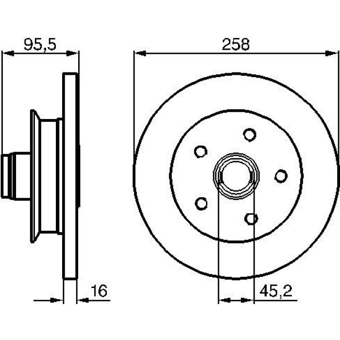 Bosch Bremsscheibe Vorderachse 0 986 478 224 Bosch Bremsscheibe Vorderachse 0 986 478 224