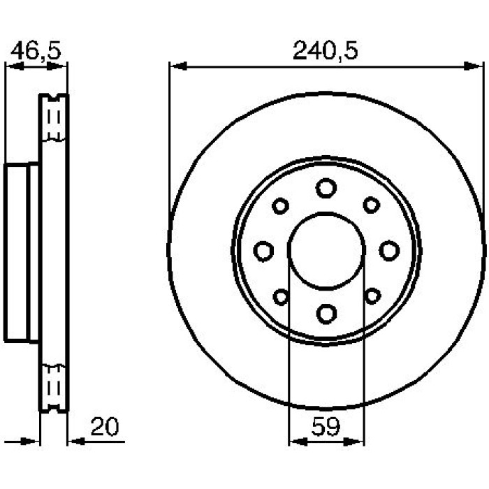 Bosch Bremsscheibe Vorderachse 0 986 478 878 Bosch Bremsscheibe Vorderachse 0 986 478 878