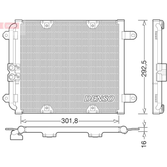 Denso Klimakondensator DCN02028 Denso Klimakondensator DCN02028