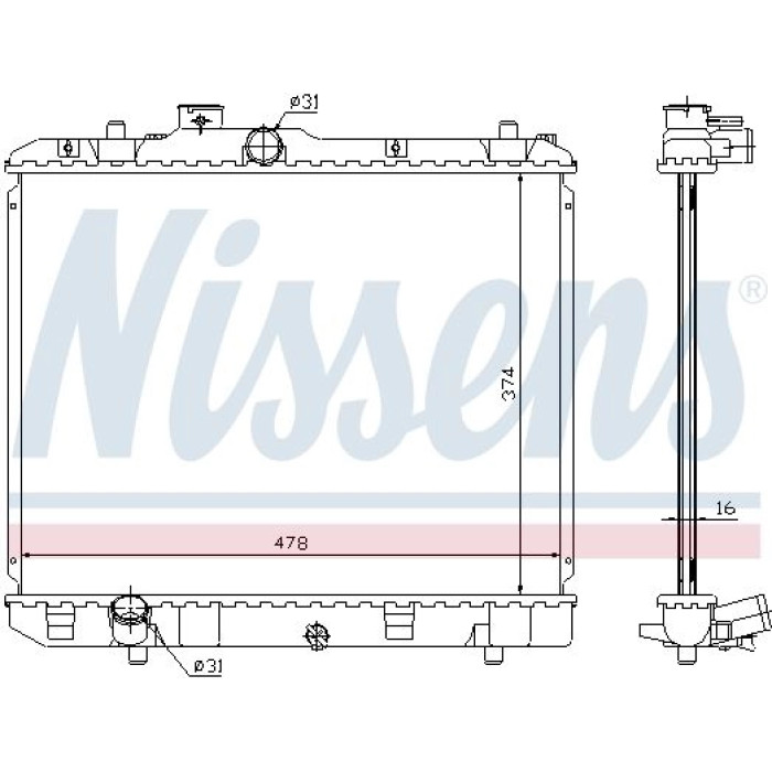 Nissens Wasserkühler PKW 630707 Nissens Wasserkühler PKW 630707