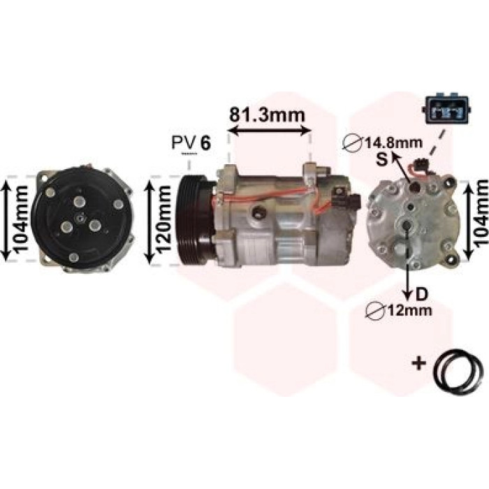 Van Wezel Klimakompressor 5800K172 Van Wezel Klimakompressor 5800K172
