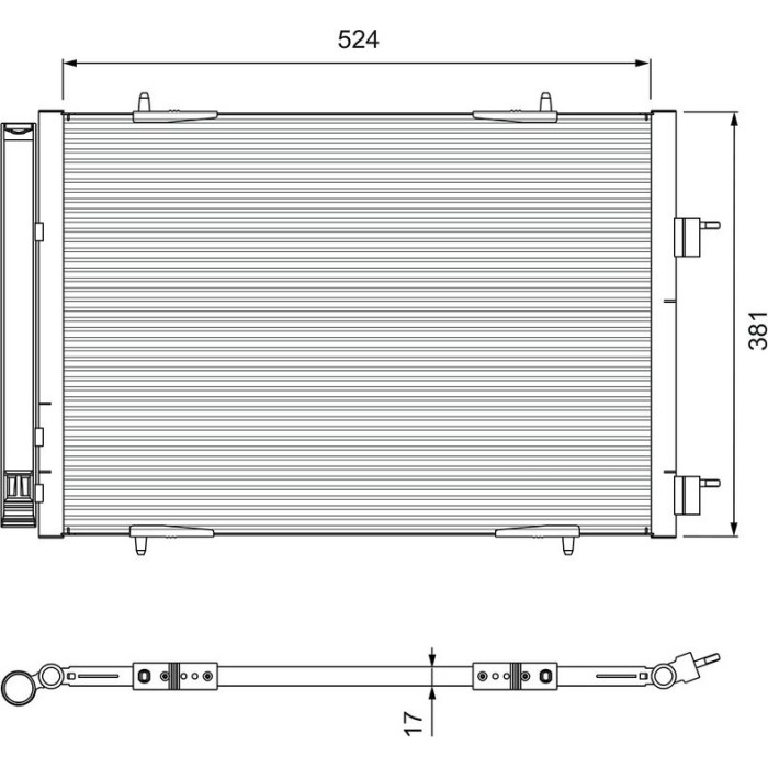 Valeo Klimakondensator 814406 Valeo Klimakondensator 814406