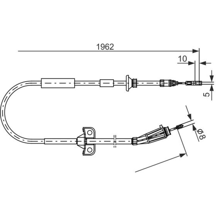 Bosch Handbremsseil 1987477941 Bosch Handbremsseil 1987477941
