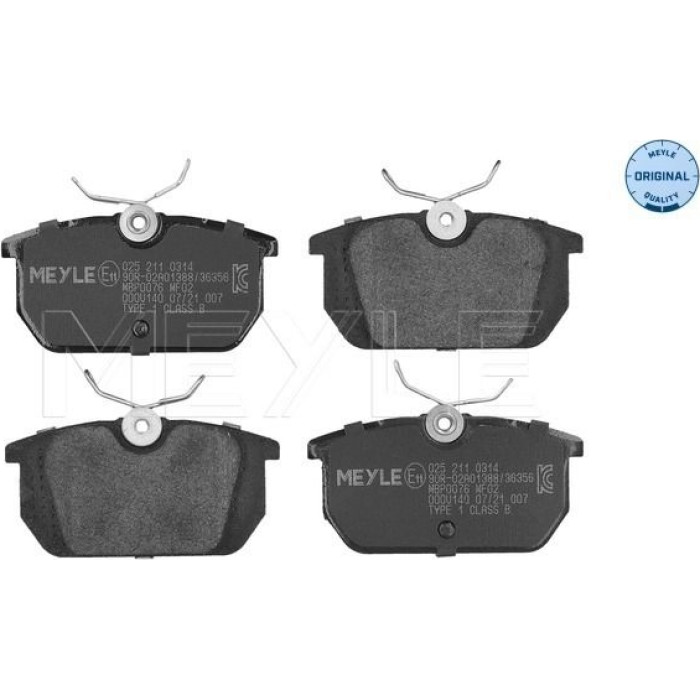 MEYLE Bremsbelagsatz Alfa 145/146/155/Gtv/Spider 92-05/Uno 252110314 MEYLE Bremsbelagsatz Alfa 145/146/155/Gtv/Spider 92-05/Uno 252110314