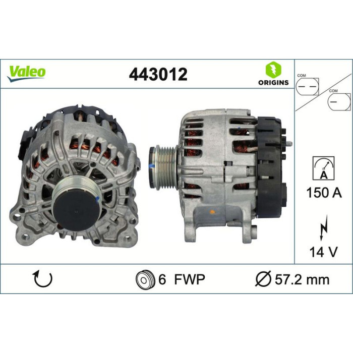 Valeo Lichtmaschine 443012 Valeo Lichtmaschine 443012