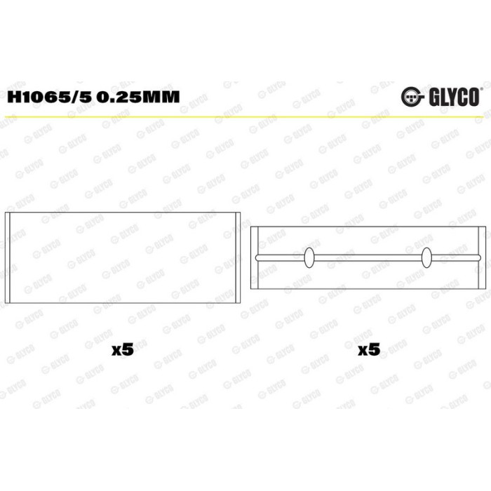 GLYCO Kurbelwellenlager H1065/5 0.25mm GLYCO Kurbelwellenlager H1065/5 0.25mm