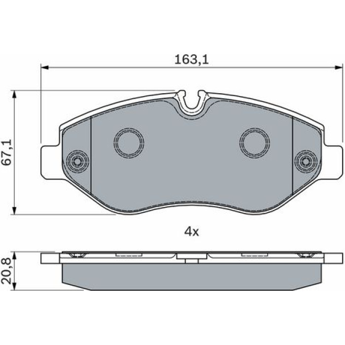 Bosch Bremsbelagsatz 0 986 494 121 Bosch Bremsbelagsatz 0 986 494 121