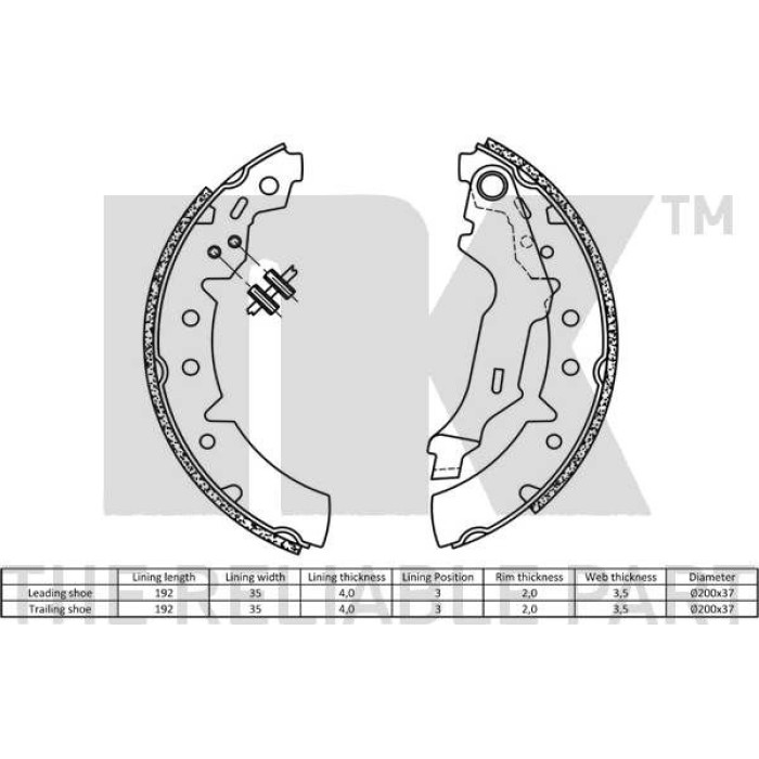 NK Bremsbacken 2745660 NK Bremsbacken 2745660