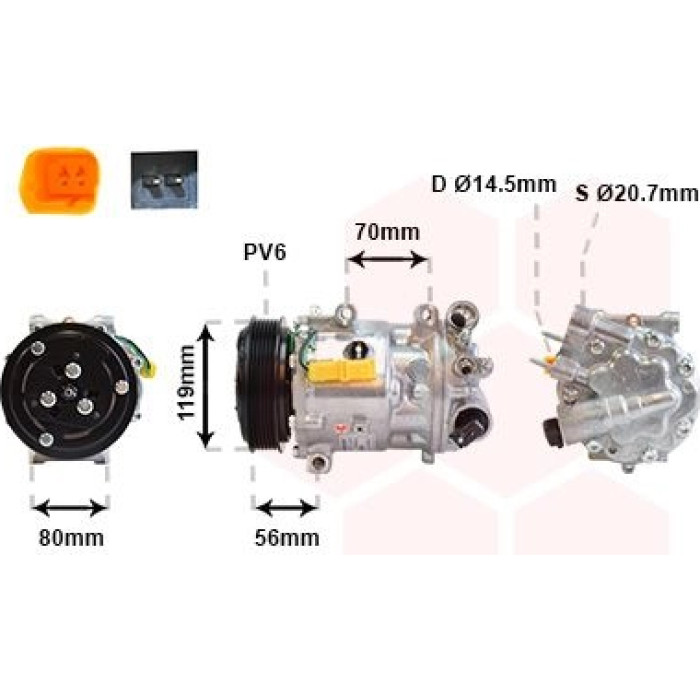 4000K322 Van Wezel Klimakompressor 4000K322 4000K322 Van Wezel Klimakompressor 4000K322