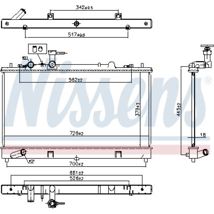 Nissens Wasserkühler PKW 62464A Nissens Wasserkühler PKW 62464A