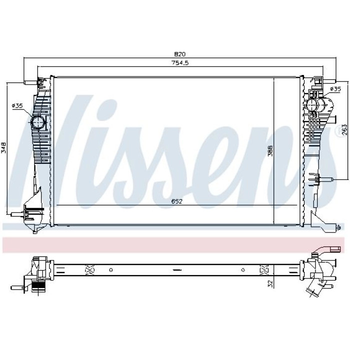 Nissens Wasserkühler PKW 637617 Nissens Wasserkühler PKW 637617