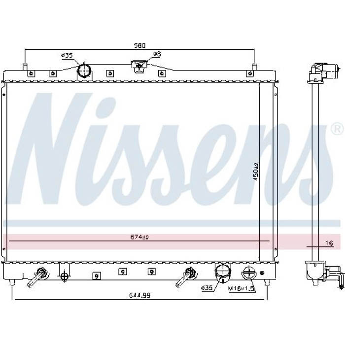 Nissens Wasserkühler PKW 68116 Nissens Wasserkühler PKW 68116