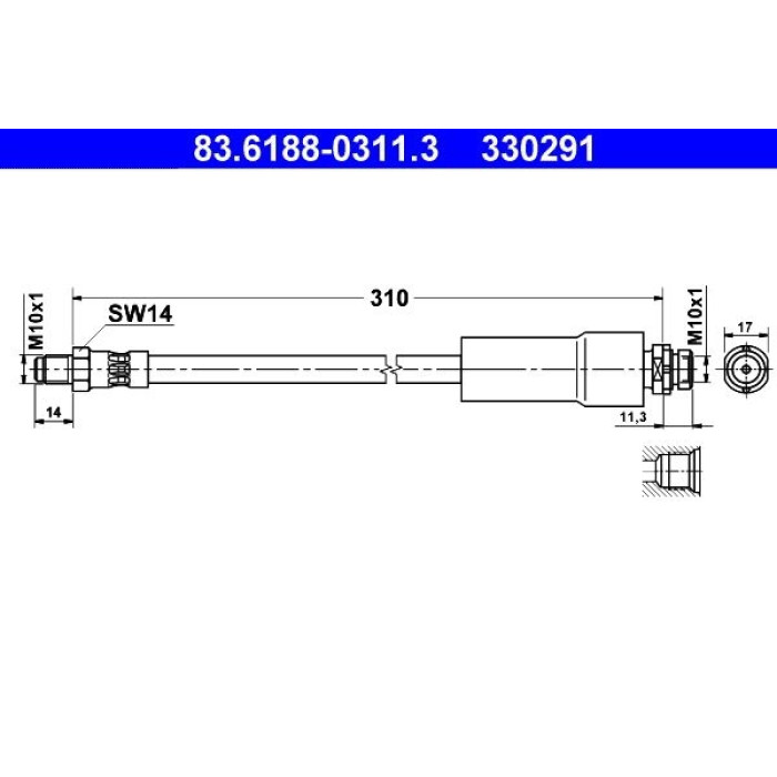 ATE Bremsschlauch 83.6188-0311.3