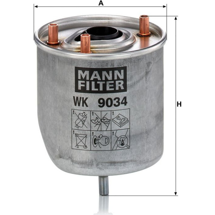 MANN-FILTER Kraftstofffilter WK 9034 z MANN-FILTER Kraftstofffilter WK 9034 z