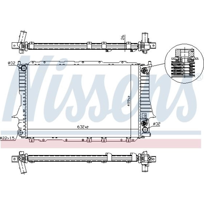 Nissens Wasserkühler PKW 60476 Nissens Wasserkühler PKW 60476