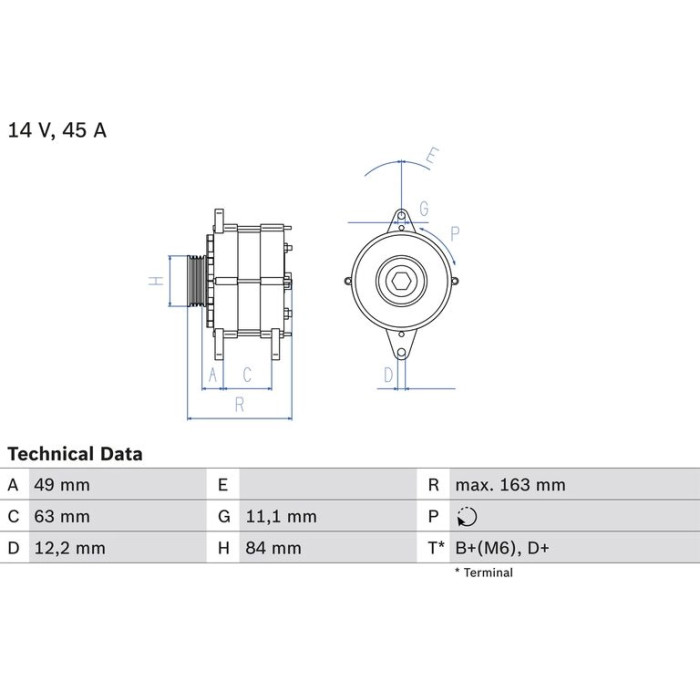 Bosch Lichtmaschine 0 986 033 880 Bosch Lichtmaschine 0 986 033 880