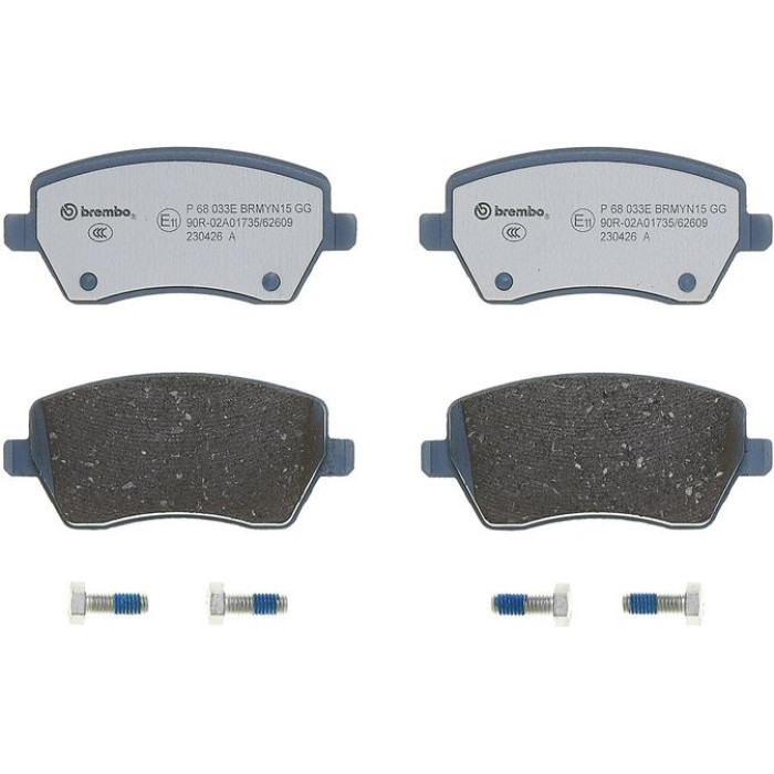 P 68 033E BREMBO Bremsbelagsatz, Scheibenbremse P 68 033E P 68 033E BREMBO Bremsbelagsatz, Scheibenbremse P 68 033E