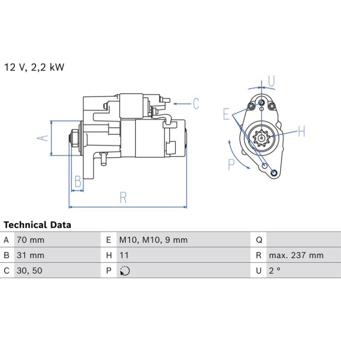 Bosch Starter 0 986 027 150 Bosch Starter 0 986 027 150