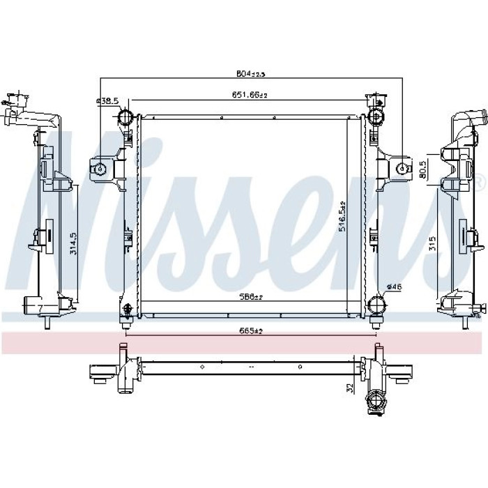 Nissens Wasserkühler PKW 61038 Nissens Wasserkühler PKW 61038