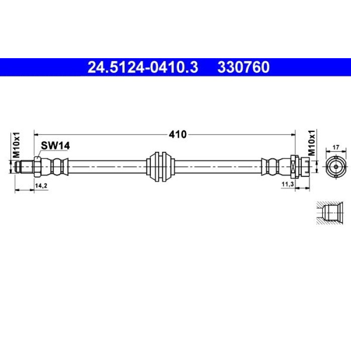 ATE Bremsschlauch 24.5124-0410.3