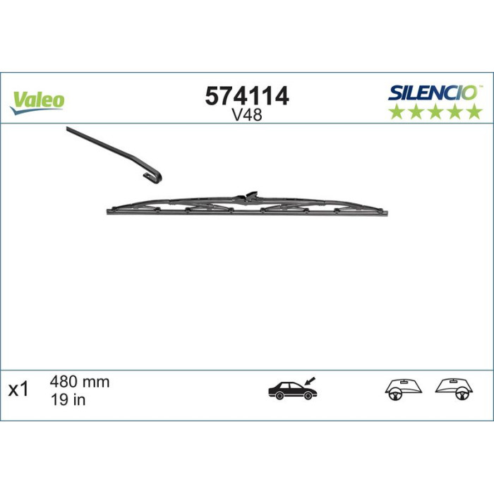 Valeo Scheibenwischer 574114 - Silencio Standard