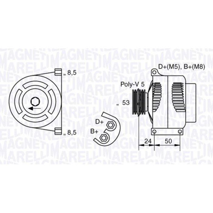Magneti Marelli Lichtmaschine 063377008010 Magneti Marelli Lichtmaschine 063377008010