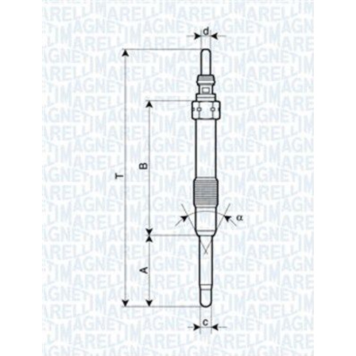 Magneti Marelli Glühkerze 062900053304 Magneti Marelli Glühkerze 062900053304