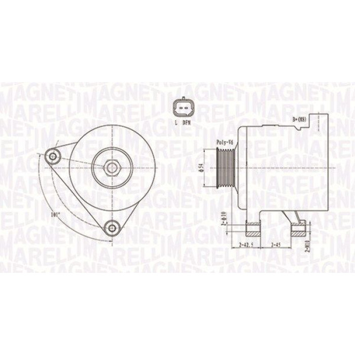 Magneti Marelli Lichtmaschine 063731498010 Magneti Marelli Lichtmaschine 063731498010