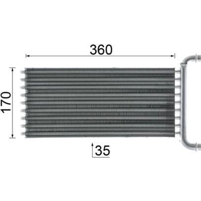 Wärmetauscher, Innenraumheizung AH 166 000P Wärmetauscher, Innenraumheizung AH 166 000P