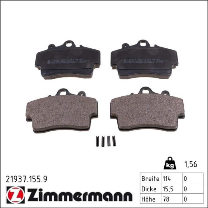 ZIMMERMANN Bremsbeläge 21937.155.9