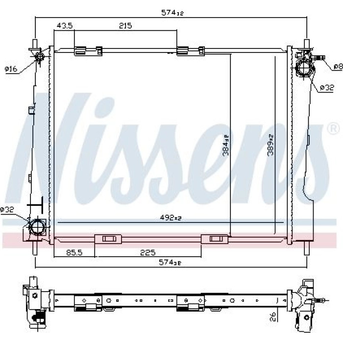 Nissens Wasserkühler PKW 67284 Nissens Wasserkühler PKW 67284