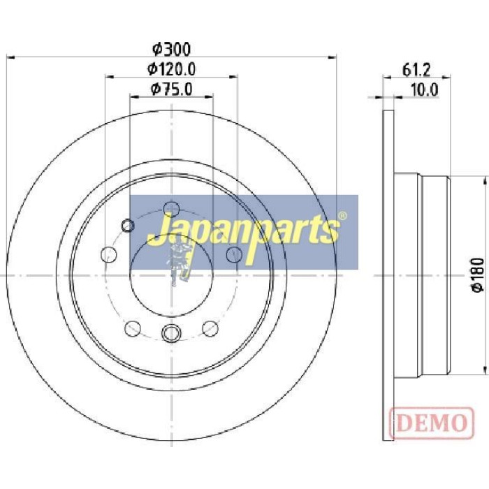 Japanparts Bremsscheibe DP-0119C