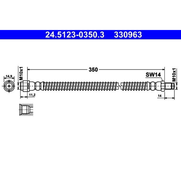 ATE Bremsschlauch 24.5123-0350.3 ATE Bremsschlauch 24.5123-0350.3