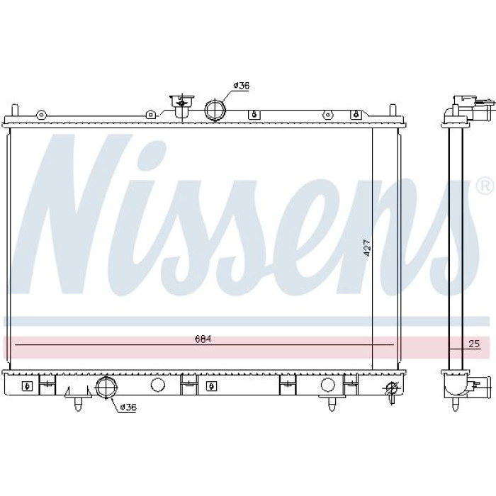 Nissens Wasserkühler PKW 628972 Nissens Wasserkühler PKW 628972