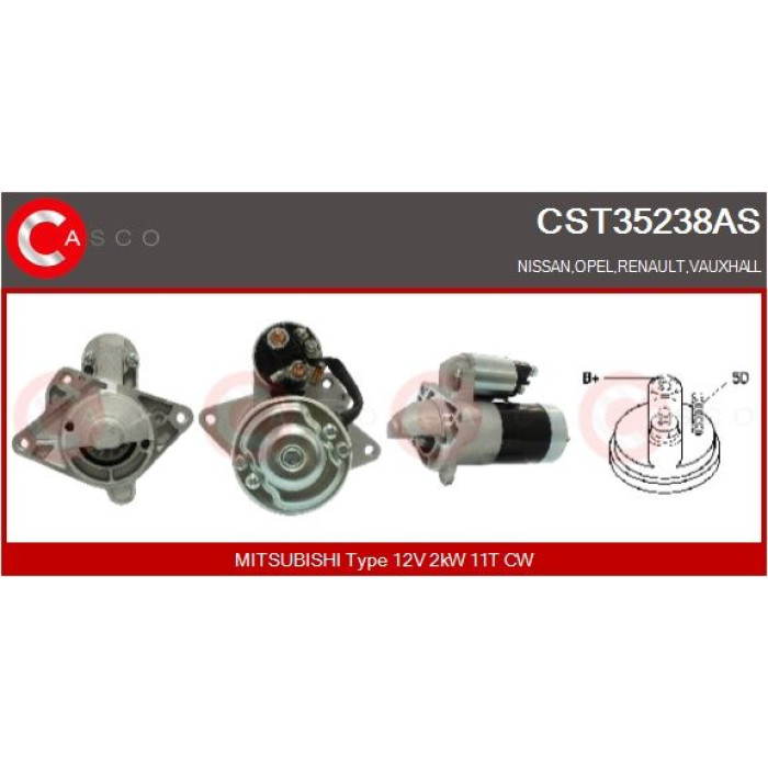 CASCO Anlasser CST35238AS CASCO Anlasser CST35238AS