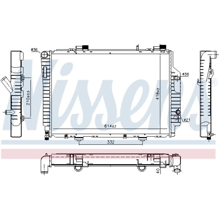 Nissens Wasserkühler PKW 62522 Nissens Wasserkühler PKW 62522