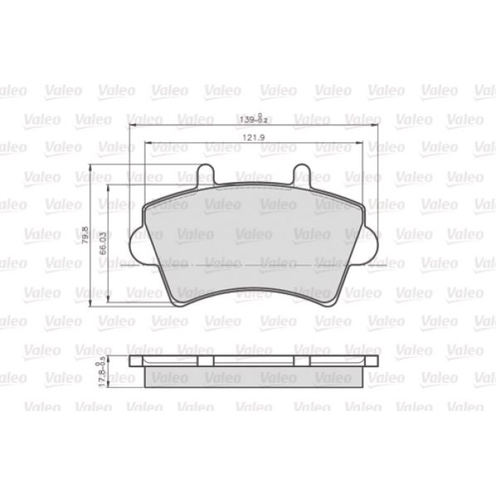 Valeo Bremsbelagsatz 872613 Valeo Bremsbelagsatz 872613