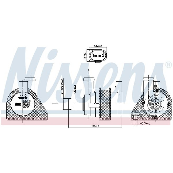 Nissens Wasserpumpe / Kühlmittelpumpe 832110 Nissens Wasserpumpe / Kühlmittelpumpe 832110
