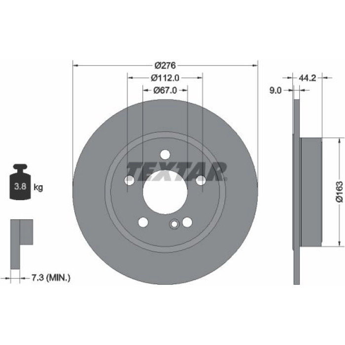 Textar Bremsscheibe 92241303 Textar Bremsscheibe 92241303