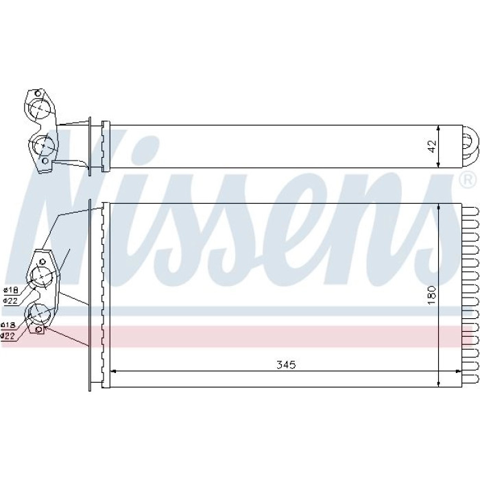 Nissens Heizungskühler PKW 72036 Nissens Heizungskühler PKW 72036