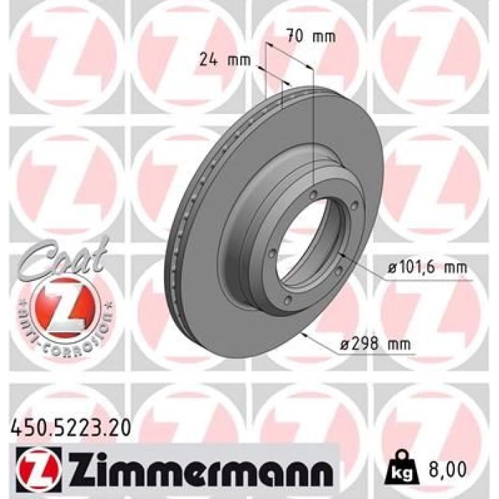 Zimmermann Bremsscheibe 450.5223.20 Zimmermann Bremsscheibe 450.5223.20
