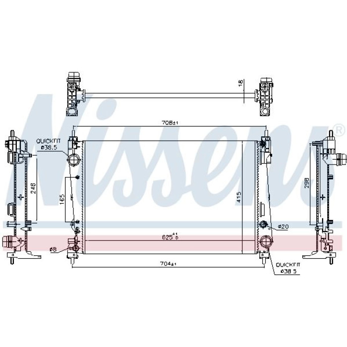 Nissens Wasserkühler PKW 617864 Nissens Wasserkühler PKW 617864