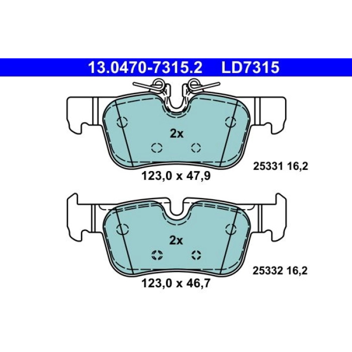 ATE Bremsbelagsatz 13.0470-7315.2 ATE Bremsbelagsatz 13.0470-7315.2