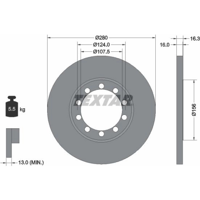 Textar Bremsscheibe 92152003 Textar Bremsscheibe 92152003