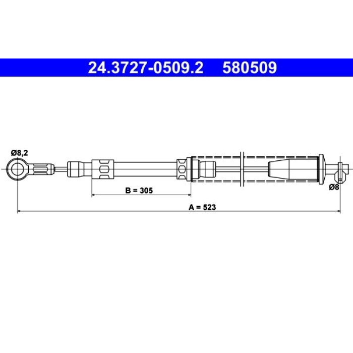 ATE Handbremsseil 24.3727-0509.2 ATE Handbremsseil 24.3727-0509.2