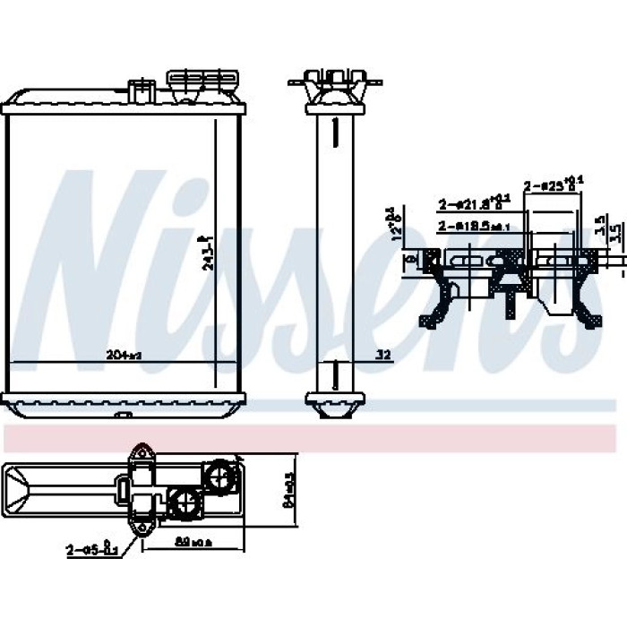 Nissens Heizungskühler PKW 707102