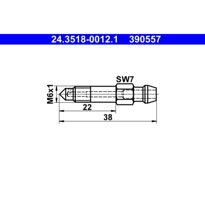 ATE Entlüftungsschraube 24.3518-0012.1 ATE Entlüftungsschraube 24.3518-0012.1