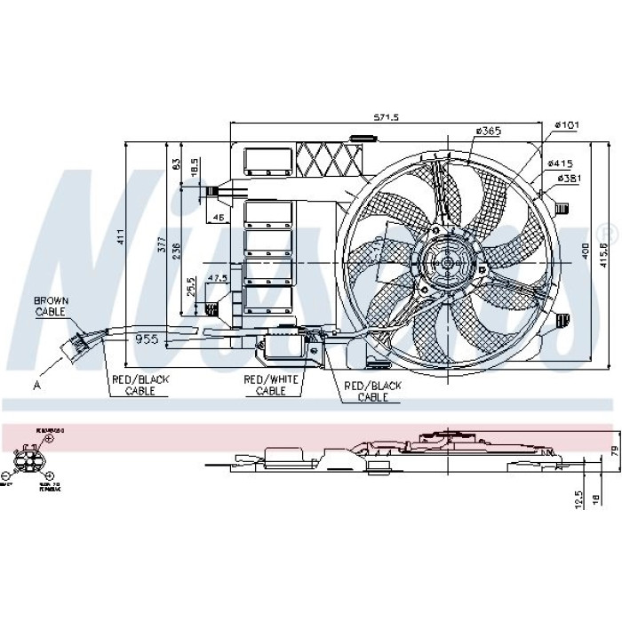 Nissens Kühlerlüfter PKW 85125 Nissens Kühlerlüfter PKW 85125
