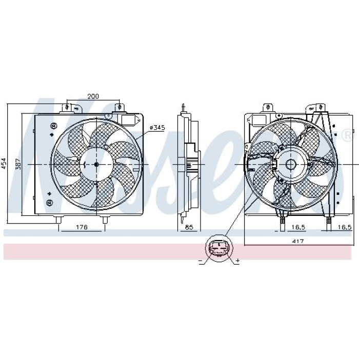 Nissens Kühlerlüfter PKW 850087 Nissens Kühlerlüfter PKW 850087