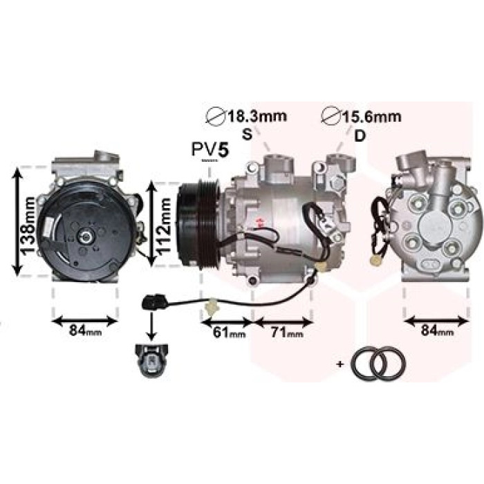 Van Wezel Klimakompressor 2500K275